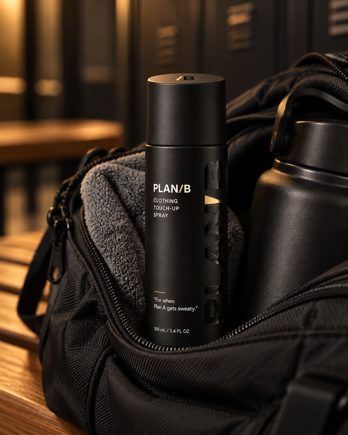 Plan B in a kit bag side pocket